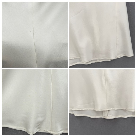 ENZA COSTA Strapless Silk Bias Maxi Dress Women Small Off White Quiet Luxury NEW - Picture 13 of 15